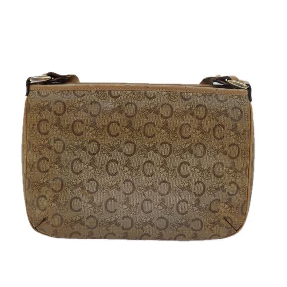 CELINE C Macadam Canvas Shoulder Bag Leather Beige - Picture 3 of 12